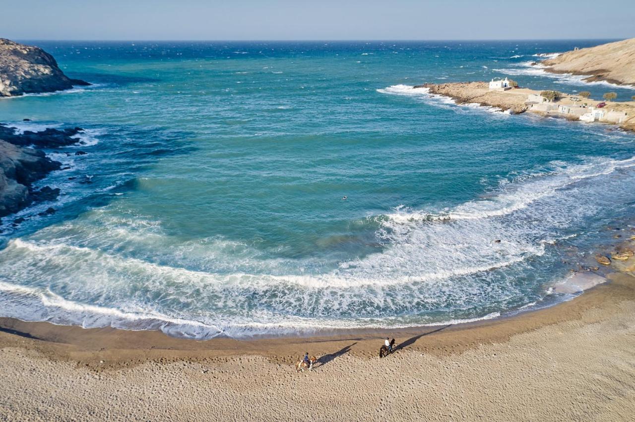 Superior Beachfront Apartment 1 With View To The Aegean Sea Panormos  Esterno foto