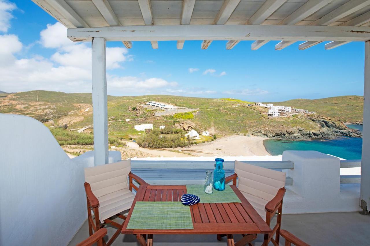 Superior Beachfront Apartment 1 With View To The Aegean Sea Panormos  Esterno foto